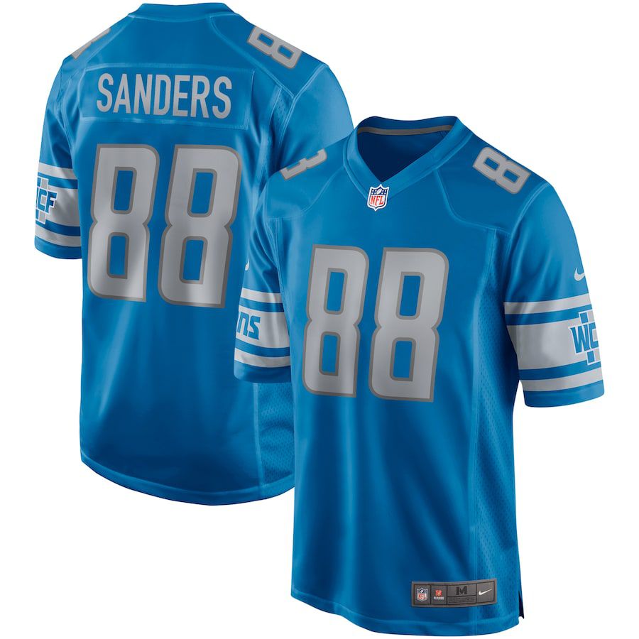 Men Detroit Lions #88 Charlie Sanders Nike Blue Game Retired Player NFL Jersey->detroit lions->NFL Jersey